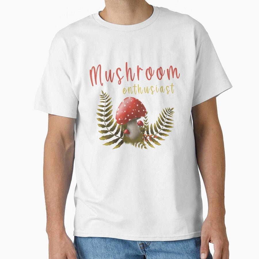Mushroom Enthusiast, Mushrooms with Ferns by WickedBurrow