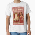Cat Mom Appreciation Day Greeting with Glamorous Woman and Royal White Cat by Places On Earth