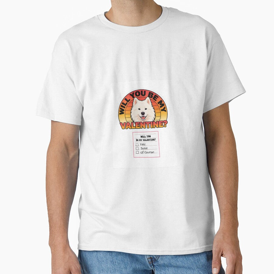 Adorable Watercolor Retro Samoyed– Valentine’s Day Question by M1234s