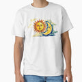 Sun and Moon Faces – Vibrant Celestial Pop Art Illustration by Kristylynn757
