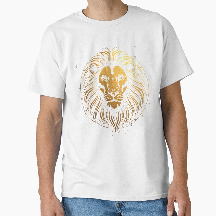 Leo Zodiac Sign – Golden Astrology Lion Design by Motosernik