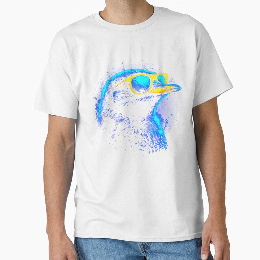 Cool Raven with Sunglasses Neon Art by Taans-Creation