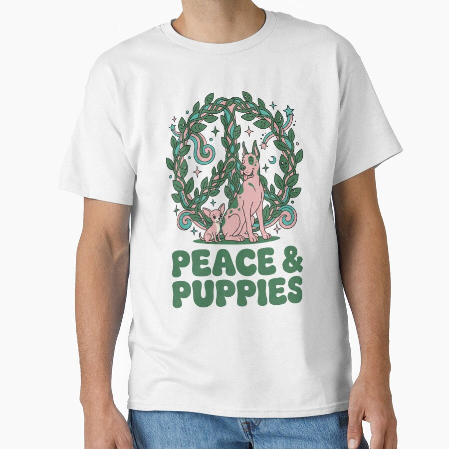 Peaceful Garden With Happy Puppies by Flying Doggo