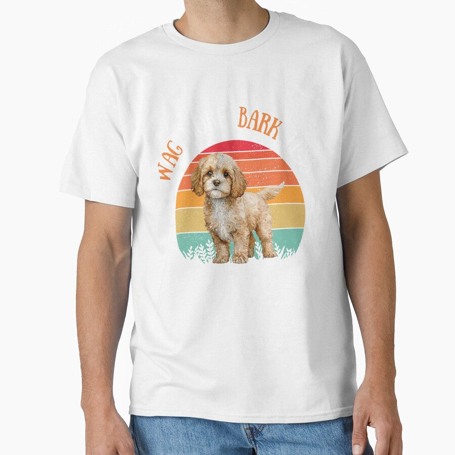 Wag more bark less - Retro sunset Dog Lover by ChromaHeaven