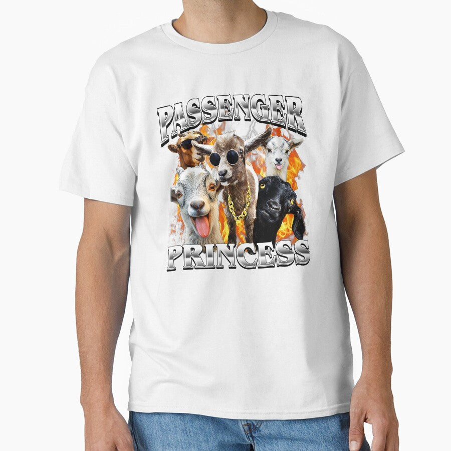 Passenger Princess Funny Goat Meme Chaotic Farm Animal Humor by Masonixem