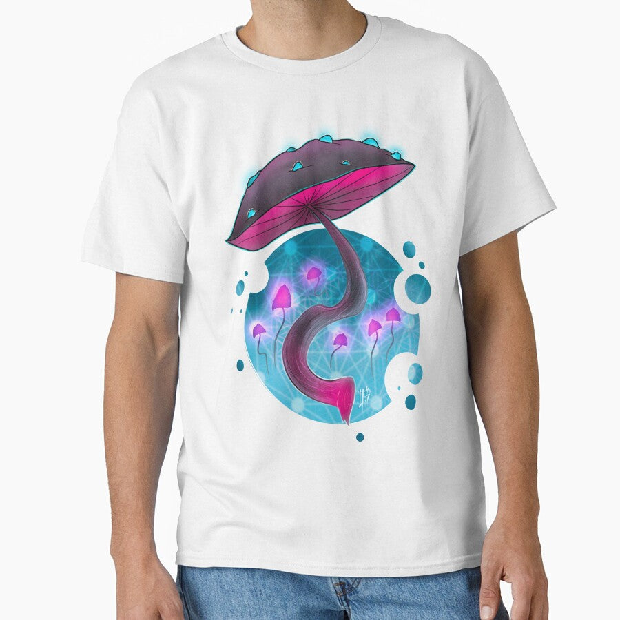 Glowing Mystical Purple Mushroom - Mushroom Art by Mitch616Art