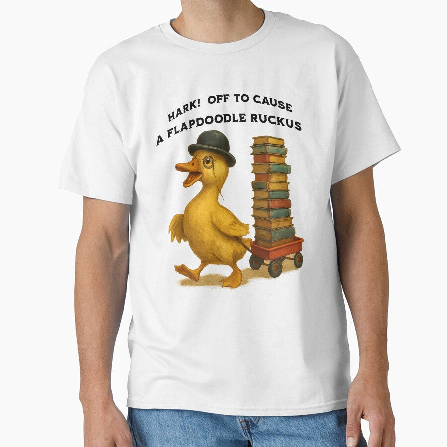 Duck Bowler Hat Shirt Fancy Speaking Animal Flapdoodle Ruckus Tee by rvanderveken