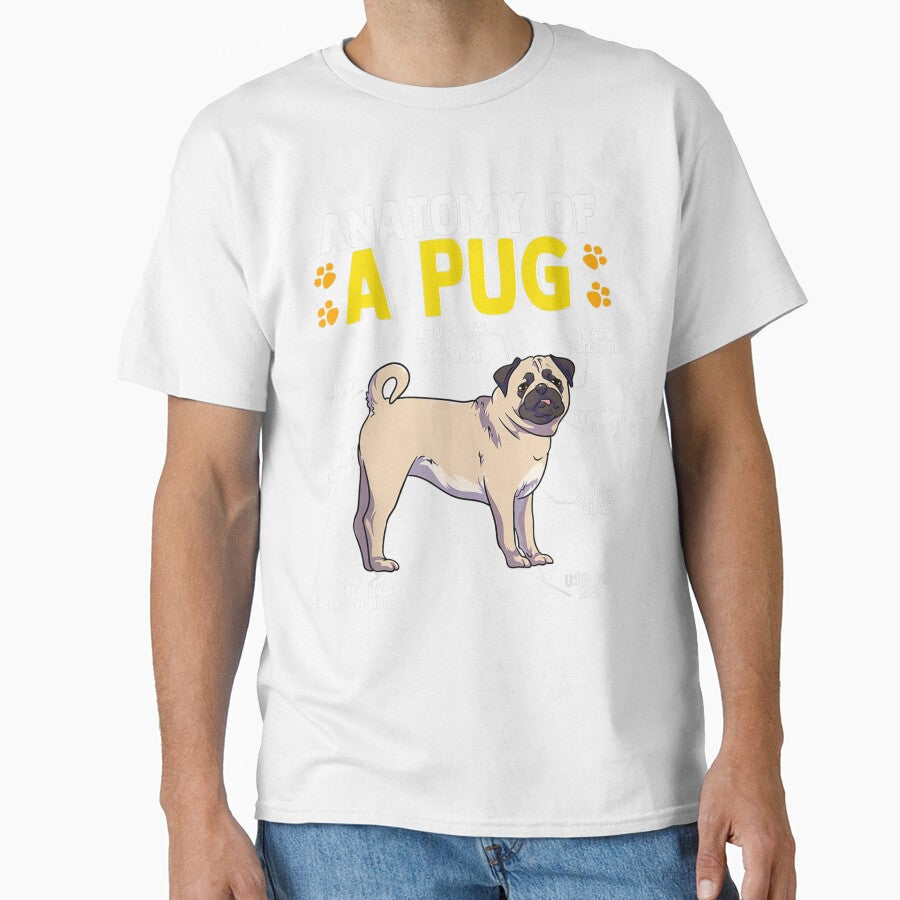 Anatomy Of A Pug Dog Funny Dog Lover Gift by KaitlinxLewis