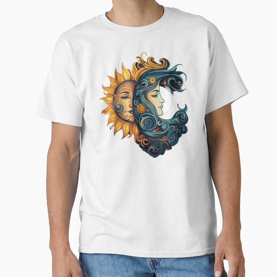 Celestial combination image of sun and moon by liana campbell