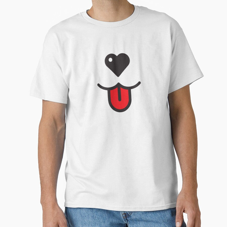 Dog Heart Shape Nose Retro Style Vintage by theDlab