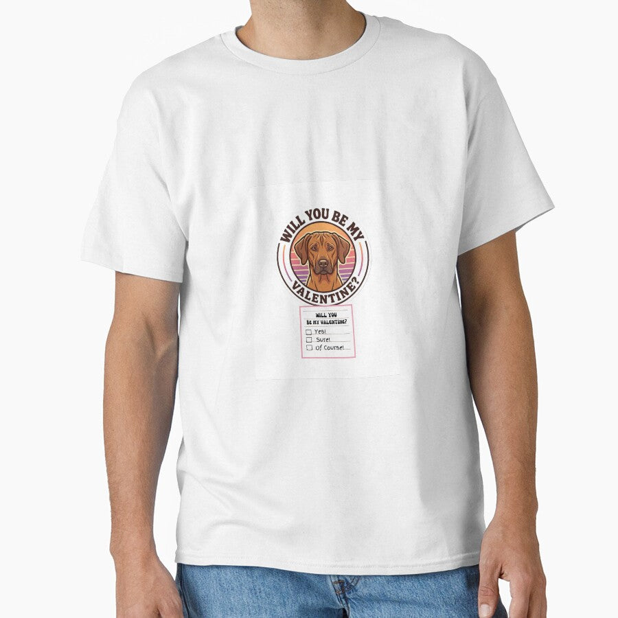 Adorable Watercolor Retro Rhodesian Ridgeback – Valentine’s Day Question by M1234s