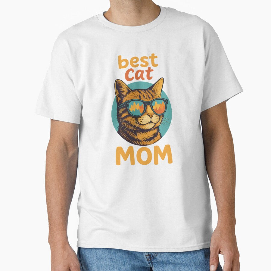 Best Cat Mom Funny Retro Cat by Tigerr3g