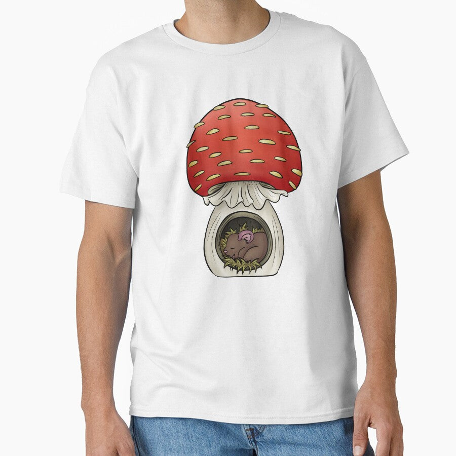 Mouse Asleep in Mushroom by ChronicCrafting