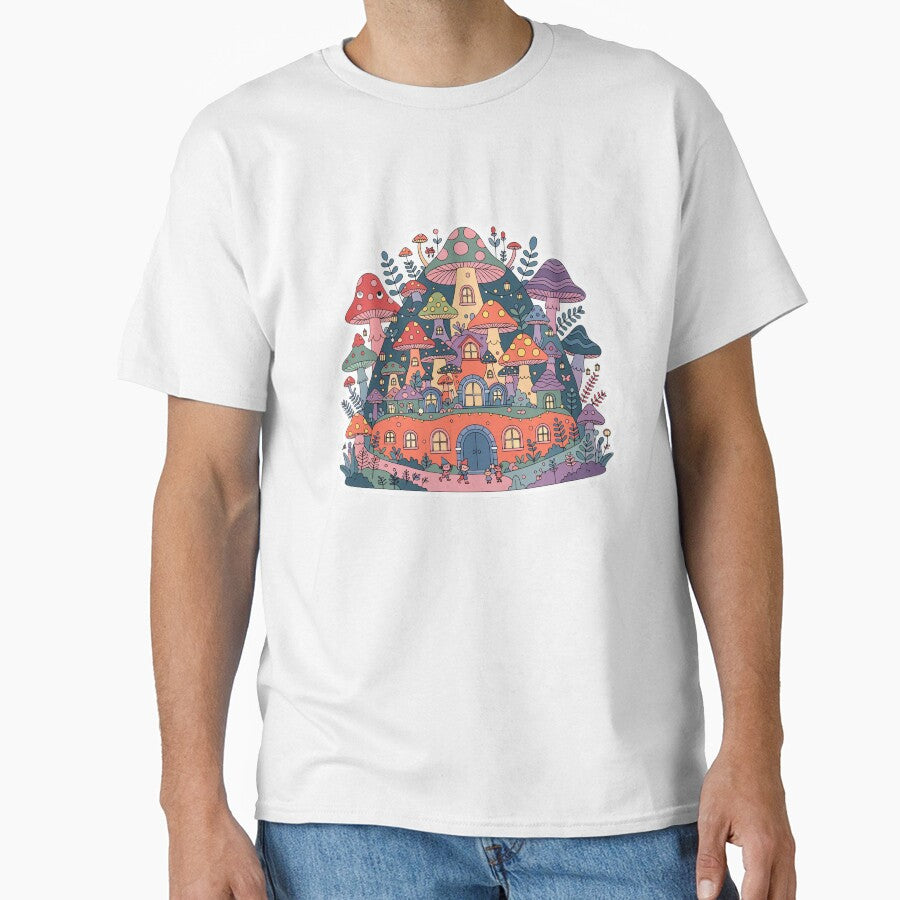 Enchanted Mushroom House Fantasy Sticker by inkfusionhub99