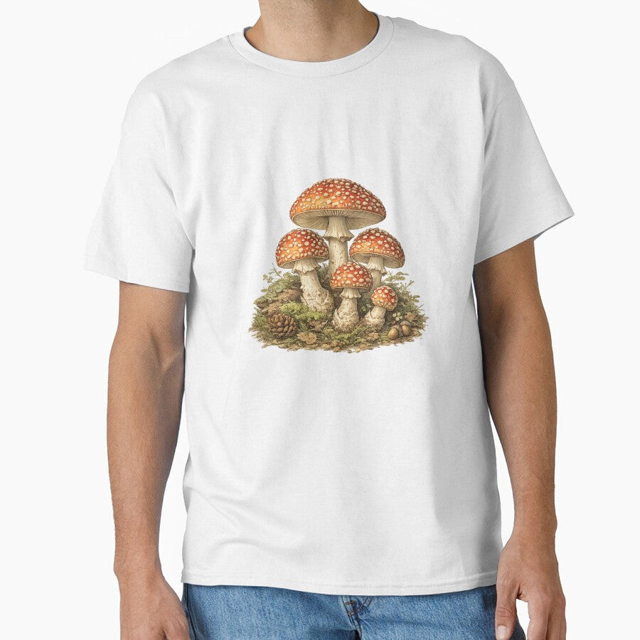 Vintage Mushroom Botanical - Cottagecore Nature by Bratak