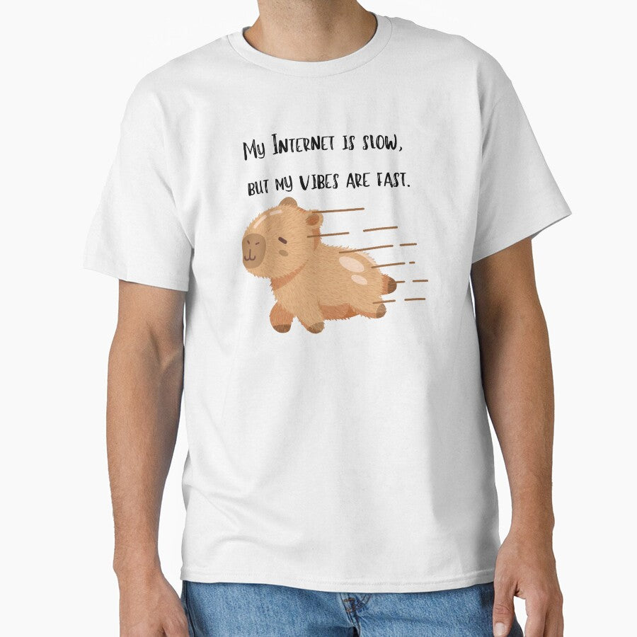 My Internet Is Slow Capybara Funny Logo by logowannawear