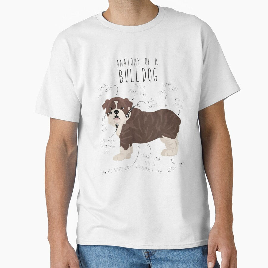 Anatomy of a Bulldog Funny Dog Lover Gift by SoyLamderma