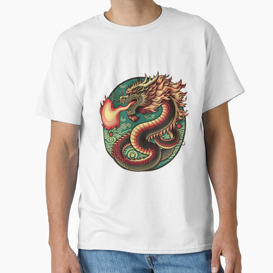 vintage dragon spews flames by Expressions-Sel