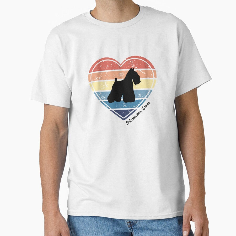 Schnauzer Lover Retro Sunset Heart by Print-A-Joke