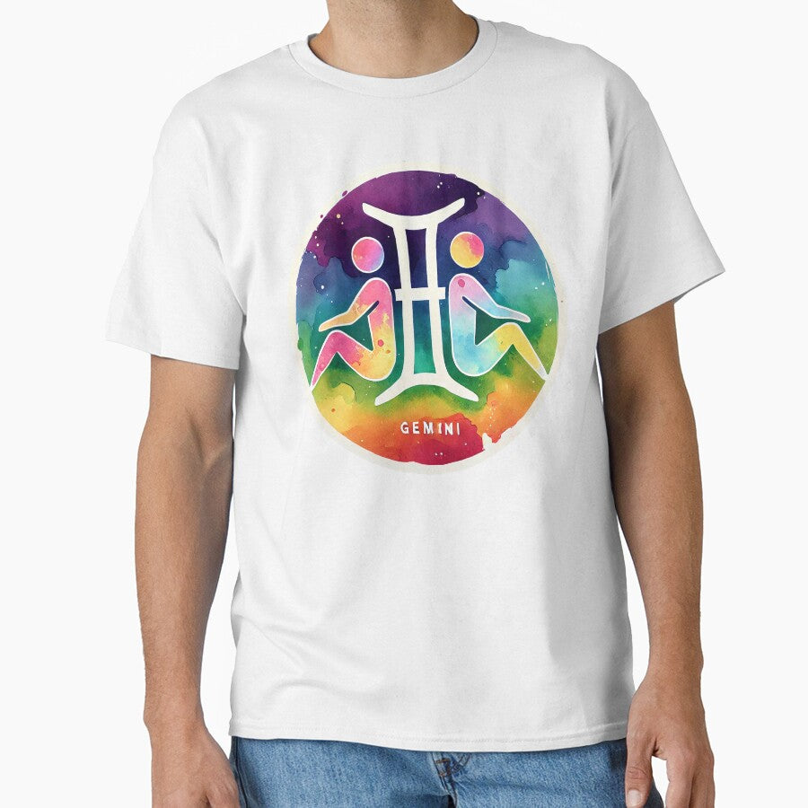 Géminis - Diseño acuarela vibrante by PsycheBrain