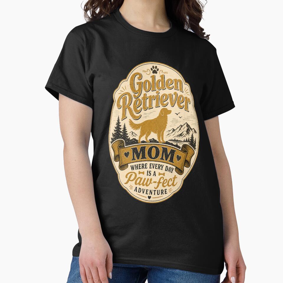 Golden Retriever Mom Vintage by FreshPixelArt