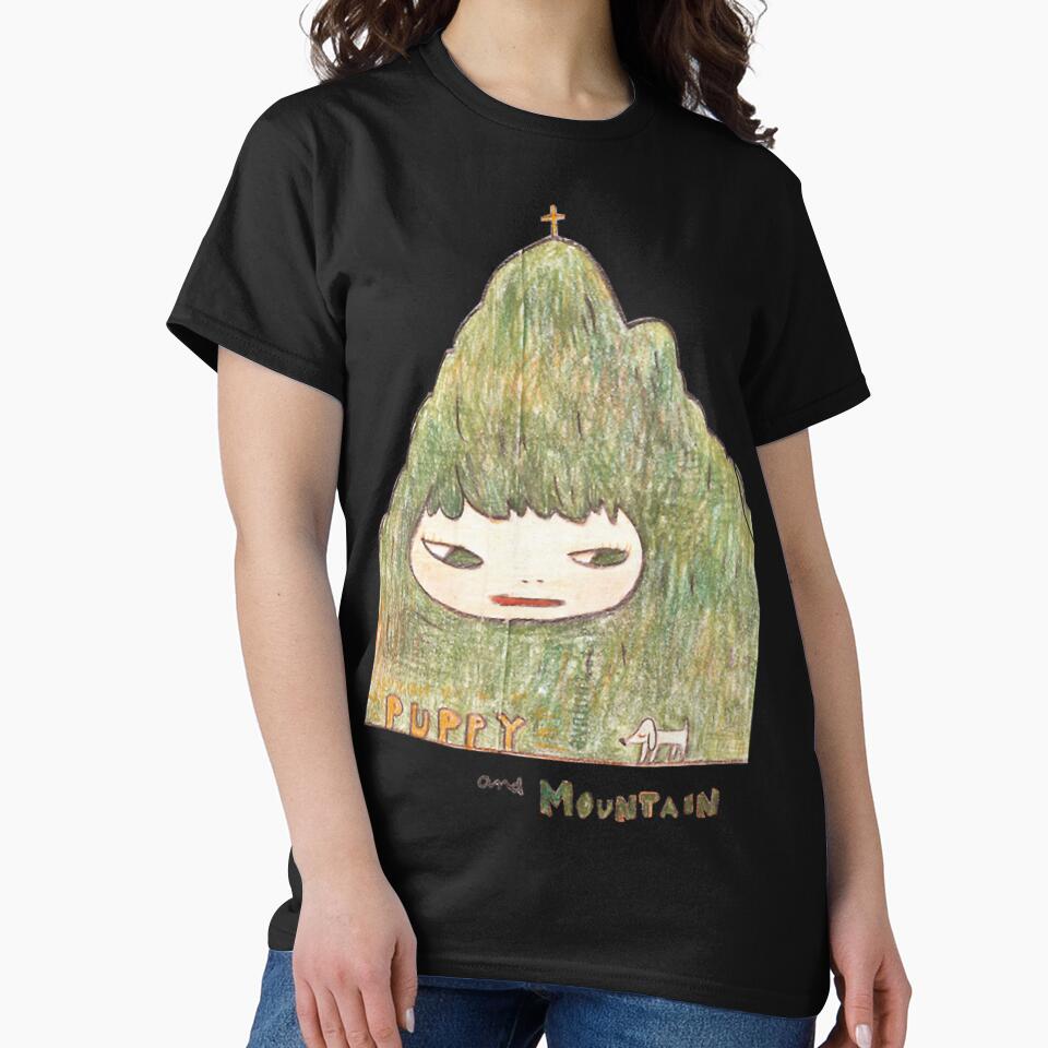 yoshitomo nara puppy and mountain painting by alianaost77