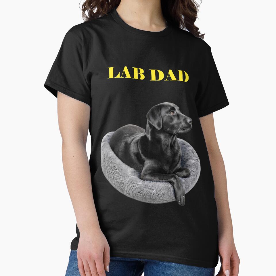 LAB DAD BLACK LABRADOR RETRIEVER DOG LOVER GIFT by PRINTSCHARMINGM