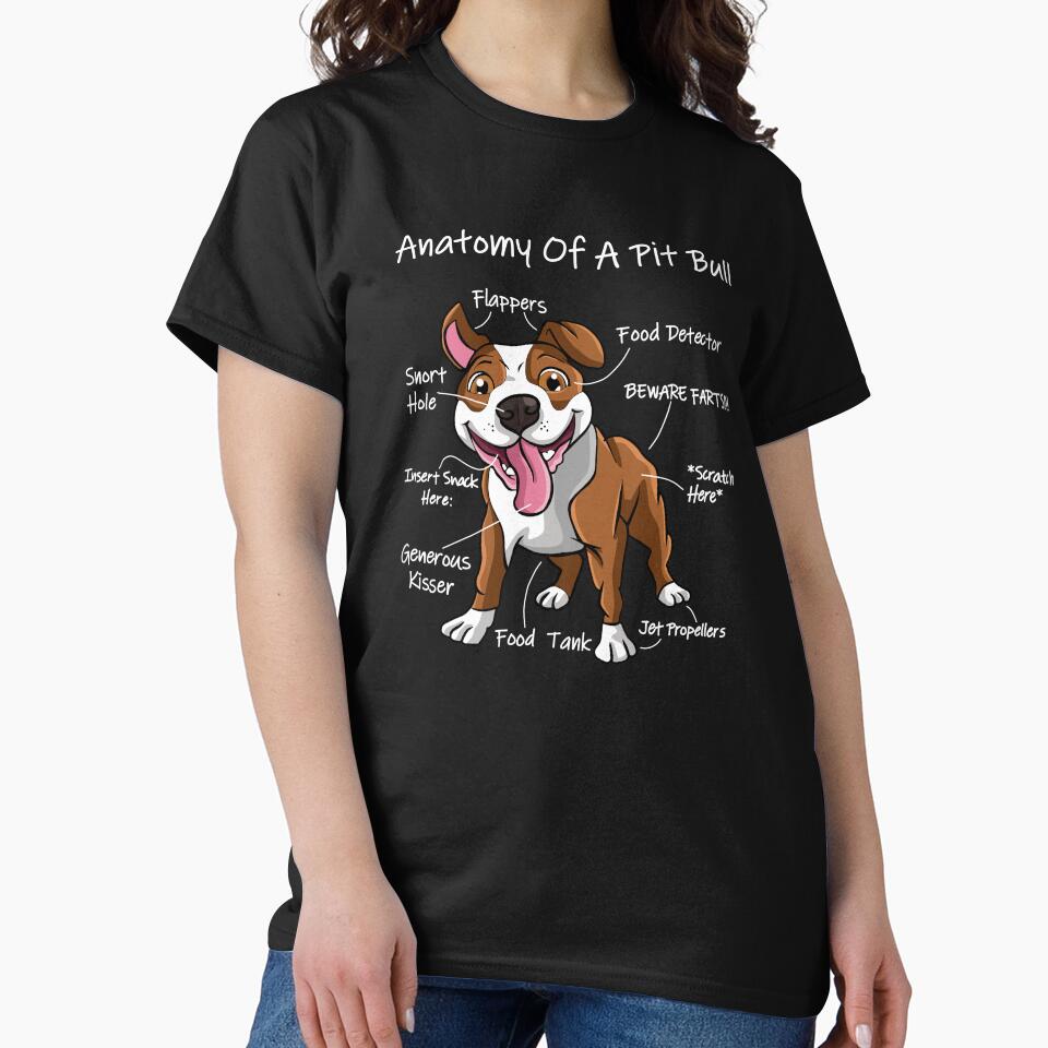 Anatomy of a Pitbull - Dog Mom Dog Dad and Gift For Dog Lover by Kaysmith233