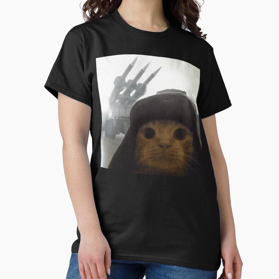 Funny Army Cat Military Meme Tactical Cat Classic T-Shirt by RRMadeArt