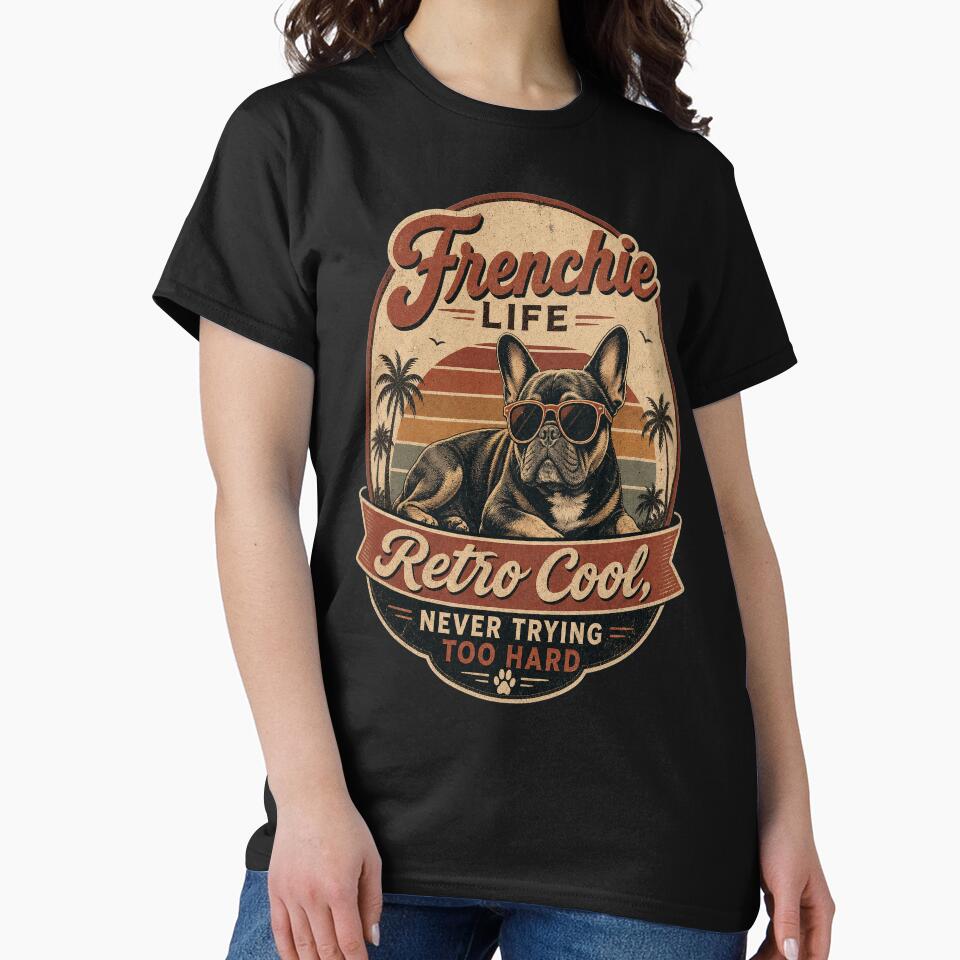 French Bulldog Retro Distressed by FreshPixelArt