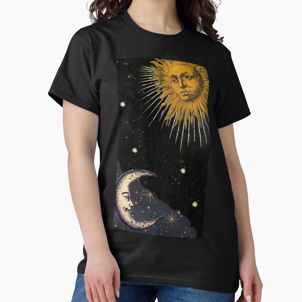 sun and moon 90s whimsigoth design celestial by BrontesWhimsyStore