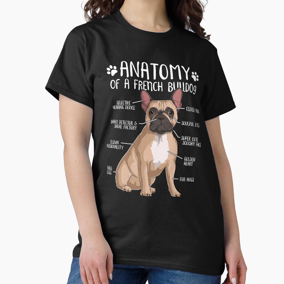 Funny French Bulldog Anatomy Fawn Frenchie Dog Lover by lanynx design