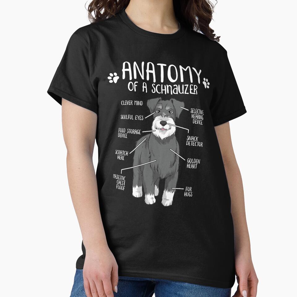 Funny Miniature Schnauzer Anatomy Dog Owner Dog Lover by lanynx design