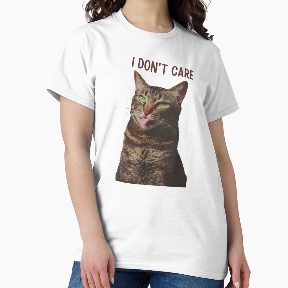 I Don't Care - Funny Cat Meme by StickersHub94