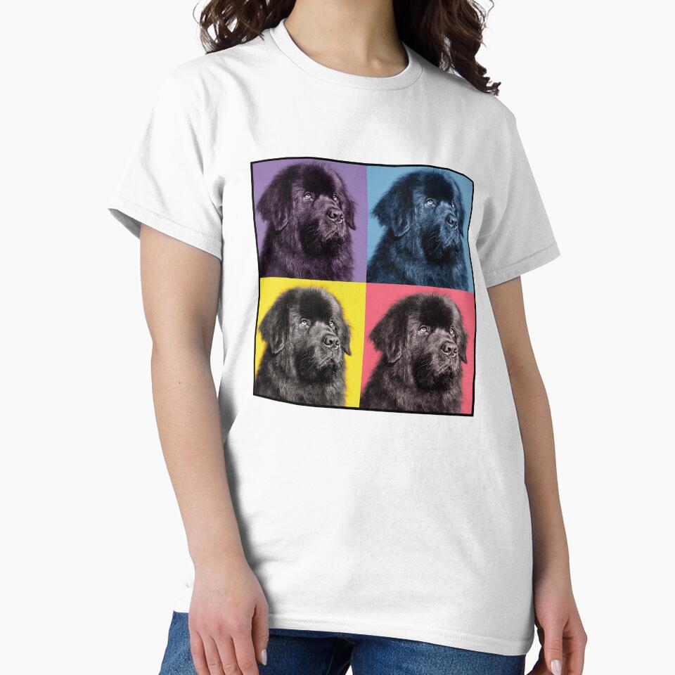 Newfoundland Dog Andy Warhol Style Pop Art by TheAnimalZ00