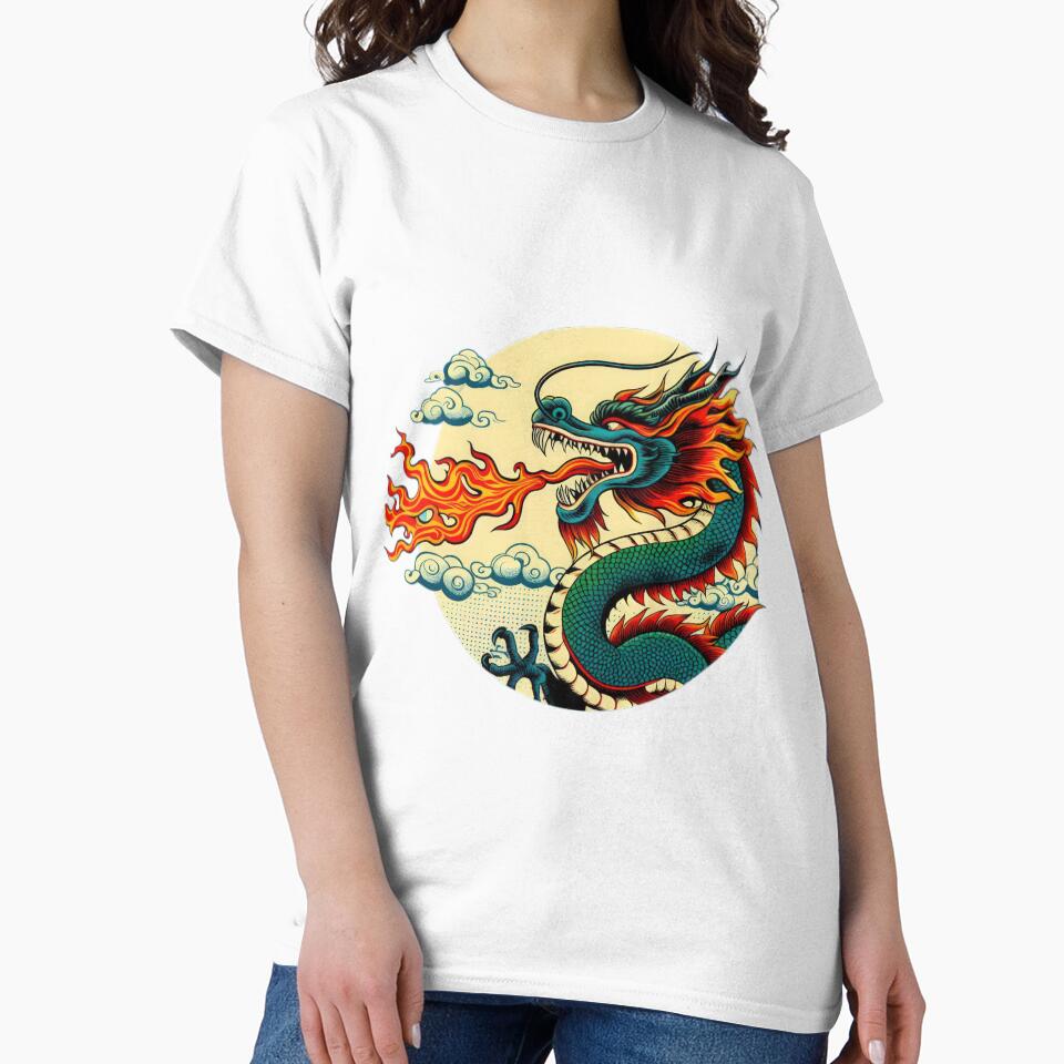 vintage Chinese Dragon Fire Breath by Expressions-Sel
