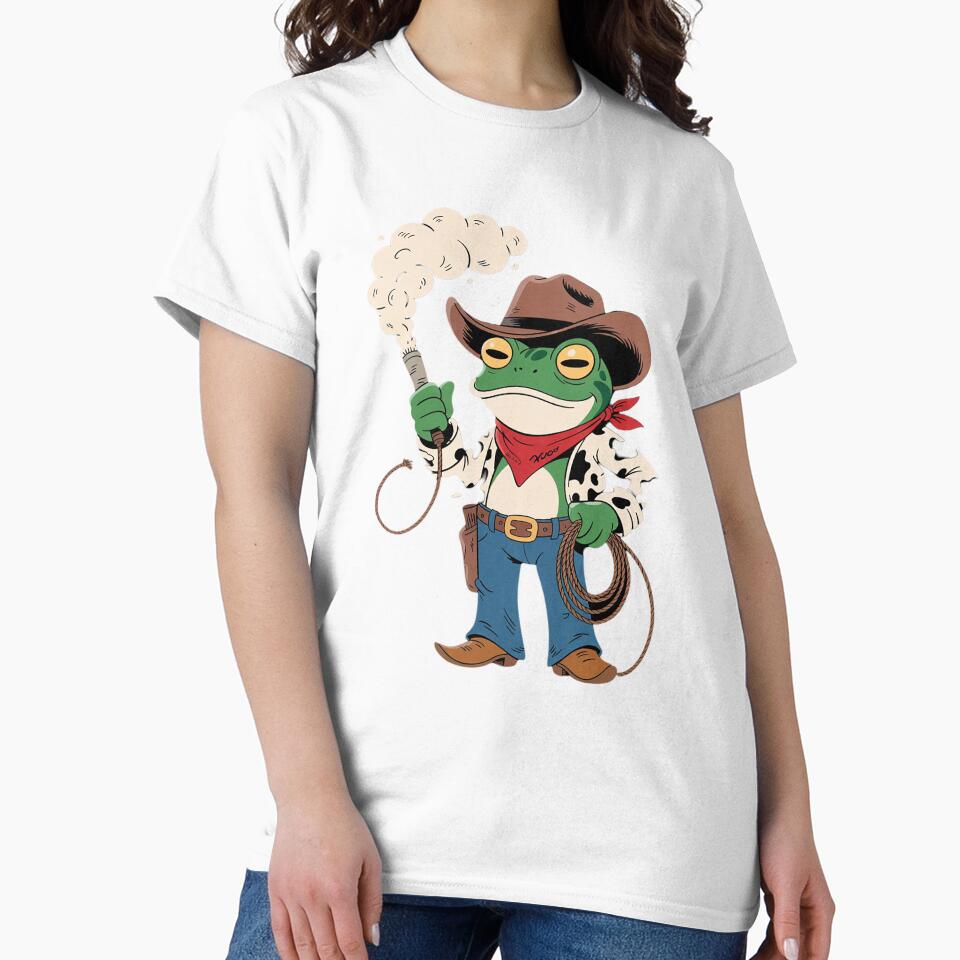 Cowboy Frog Farting Funny Meme Farts Humor Sarcastic3 by RuthGAArt