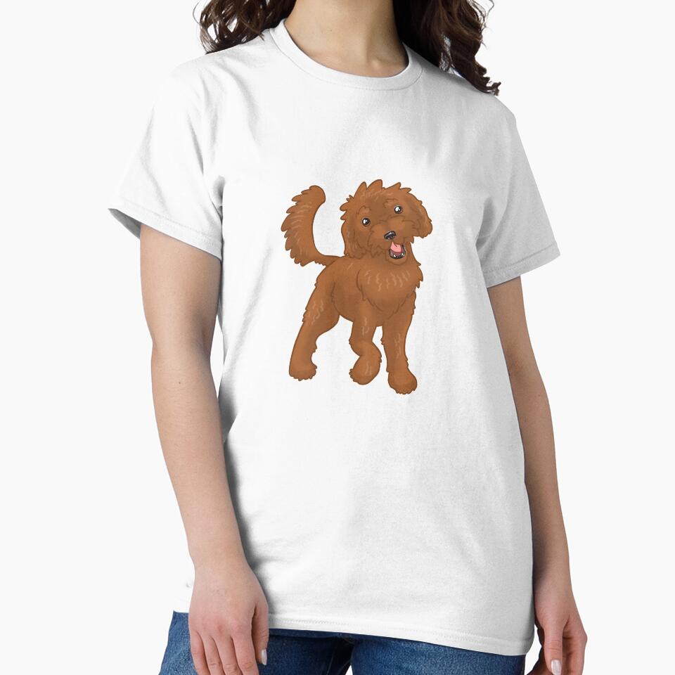 Happy Red Doodle Dog by showersnack