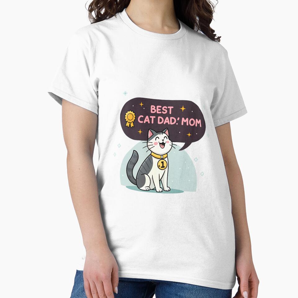 Best Cat Dad Mom - Cute Cat Award Design by Artiviose
