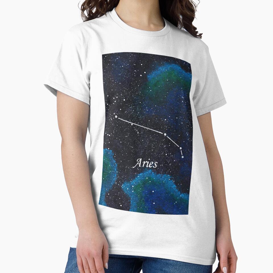 Aries Zodiac Sign Space Painting by CoryellArt