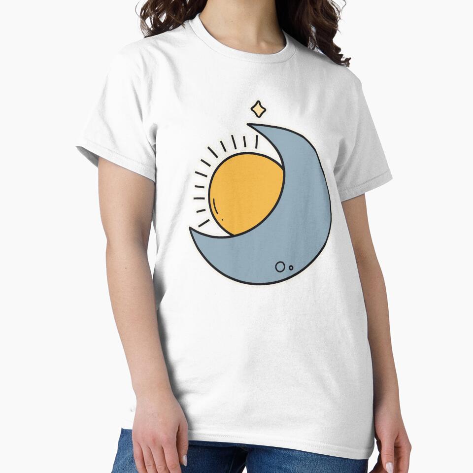 Sun and Moon – Minimal Celestial Cosmic Balance Design by Mrsmauve