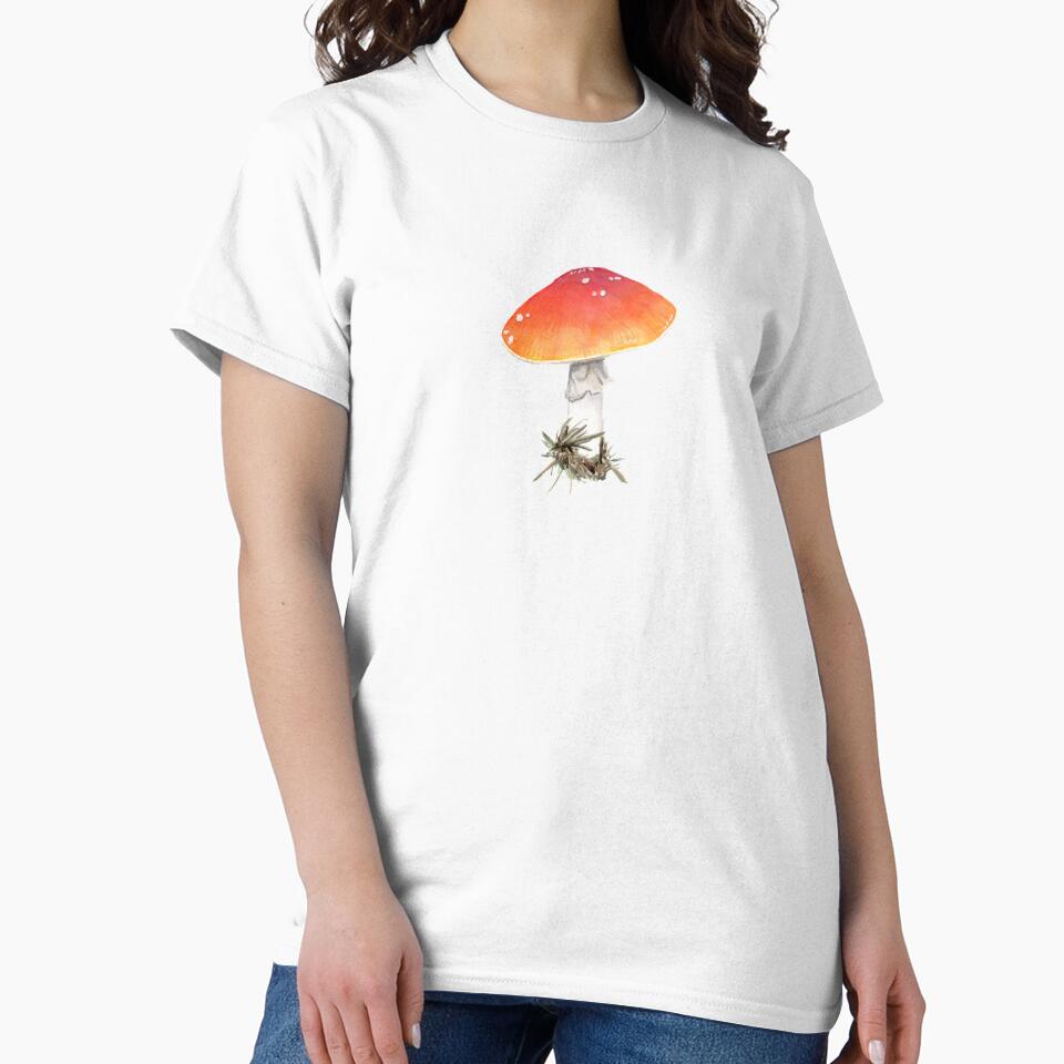 Red Watercolor Mushroom by madyneuf