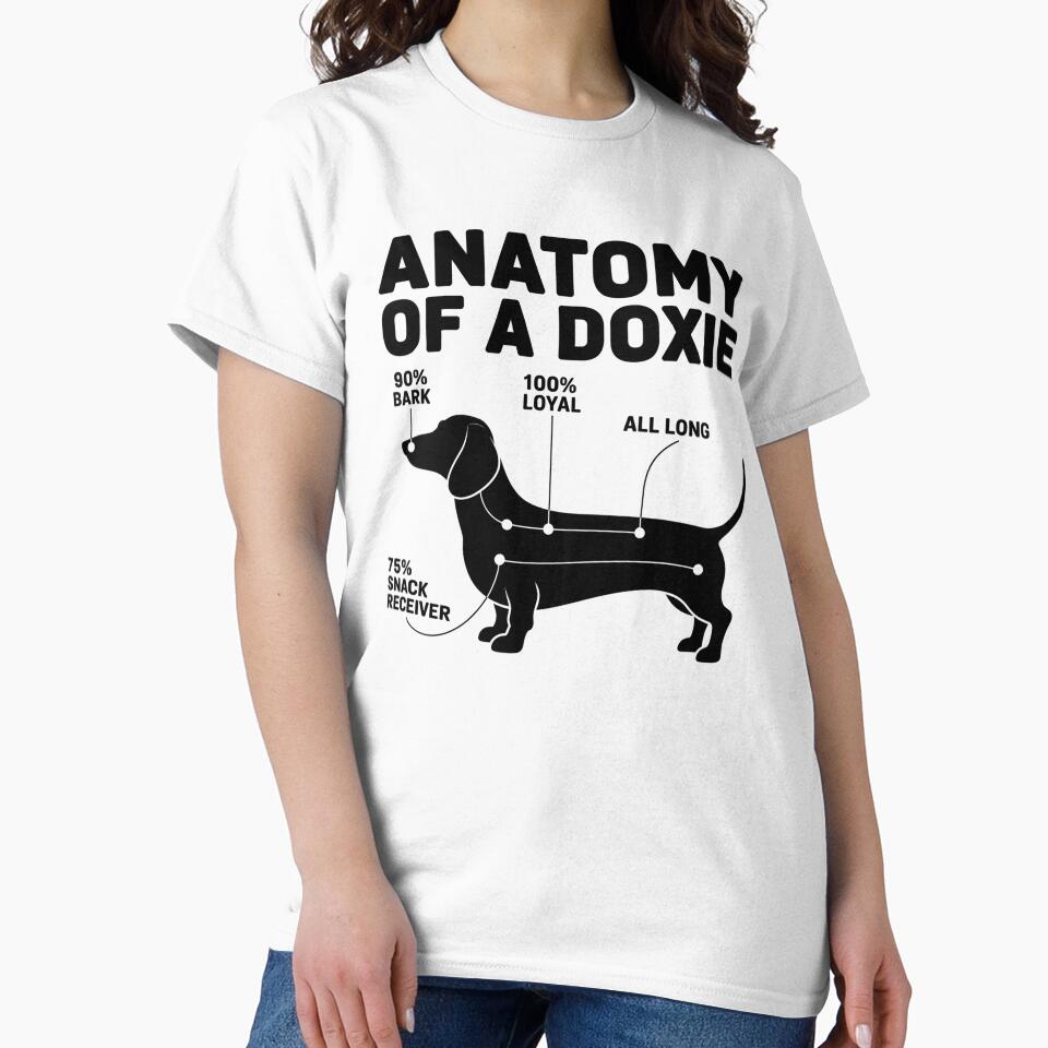 Anatomy of a Dachshund Funny Doxie Gift by DoxieLeague