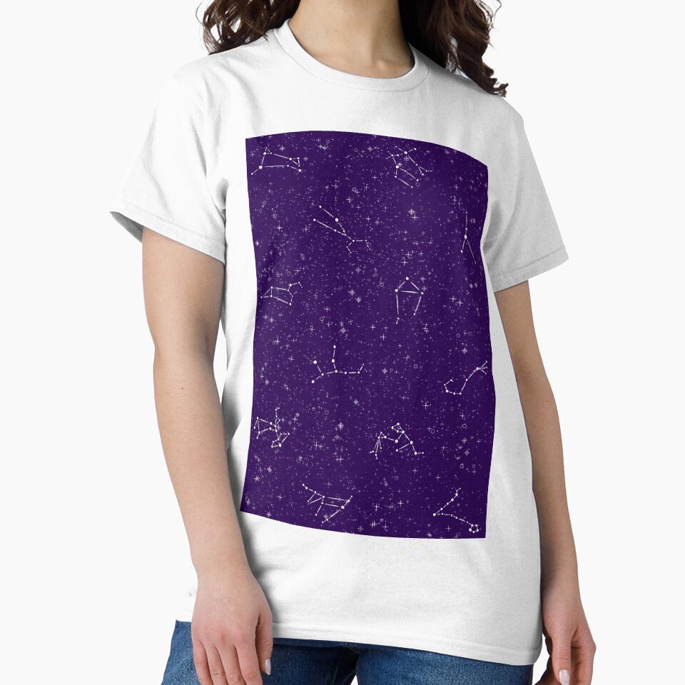 Zodiac constellation art, deep purple by ArtfulBonBon