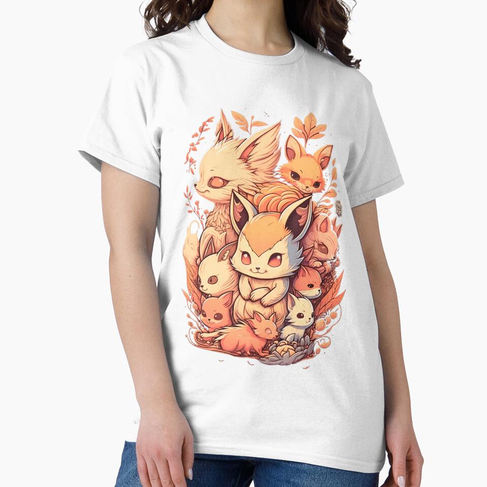 Nine-Tailed Kitsune and her Spirit Companions by JOLI Design