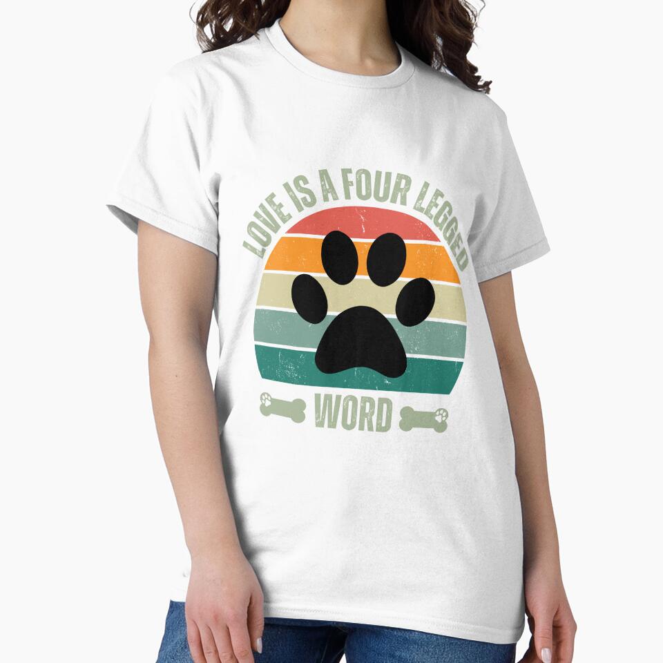 Love is a four legged word retro vintage by Nepaz-Designs