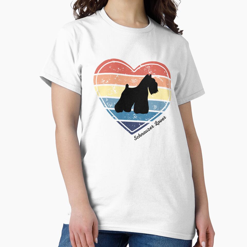 Schnauzer Lover Retro Sunset Heart by Print-A-Joke