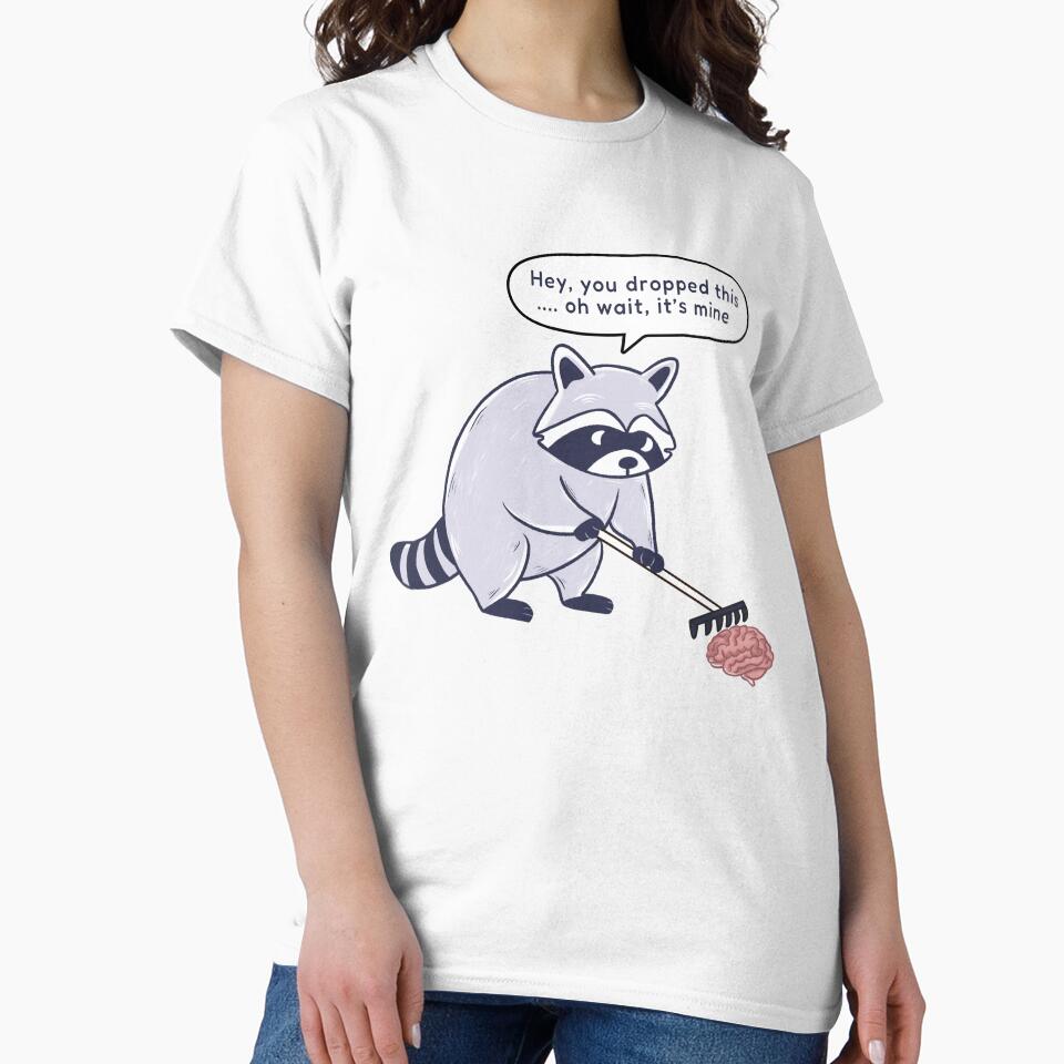 Sassy Raccoon Cartoon – Quirky Humor Shirt by Iqrapixels