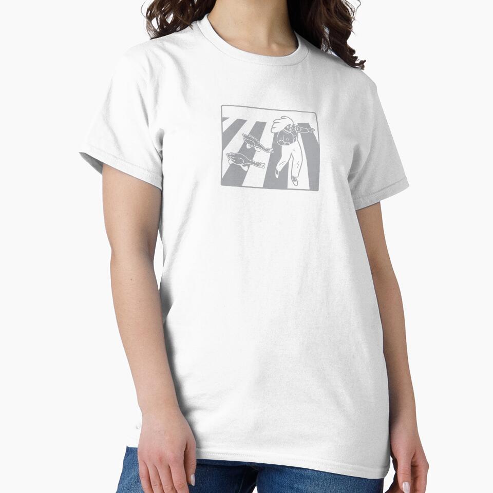 Funny goose, peace was never an option meme in gray ink by martodesign