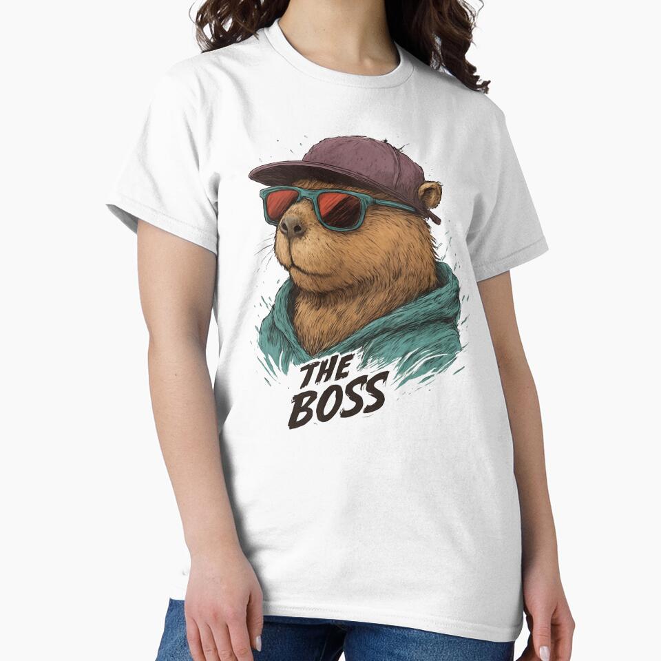 Capybara “The Boss” – Funny Chill Capybara Design Perfect gift for teenagers by KZurHTPC